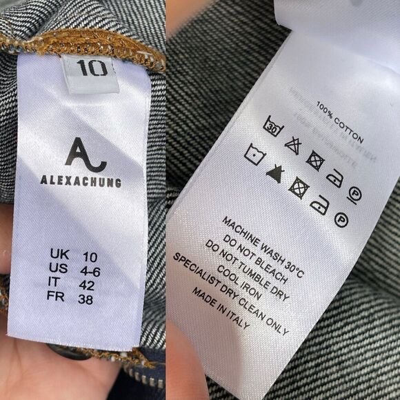 ALEXACHUNG cut out Denim Minidress size 6 - Picture 12 of 12